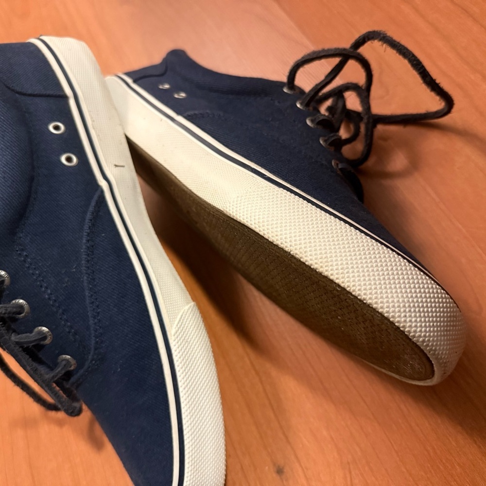 Sperry Blue and White Canvas Sneakers